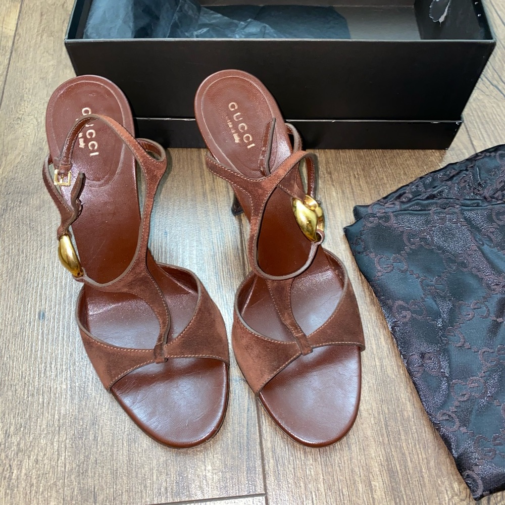 Gucci suede heels